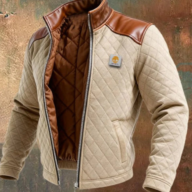 Mens Fleece-Lined Thickened Loose-Fit Wrinkle-Resistant Hooded Jacket