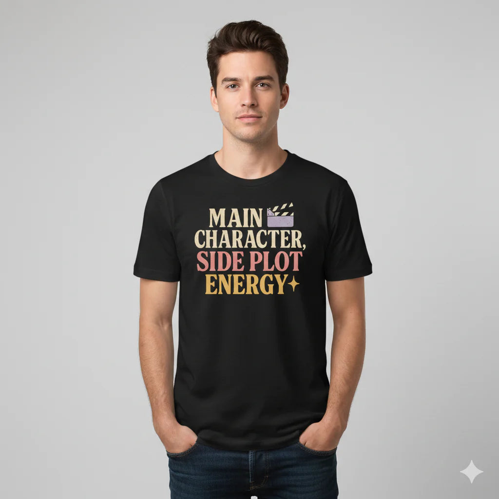 Mens Solid-Color Printed Cultural Shirt