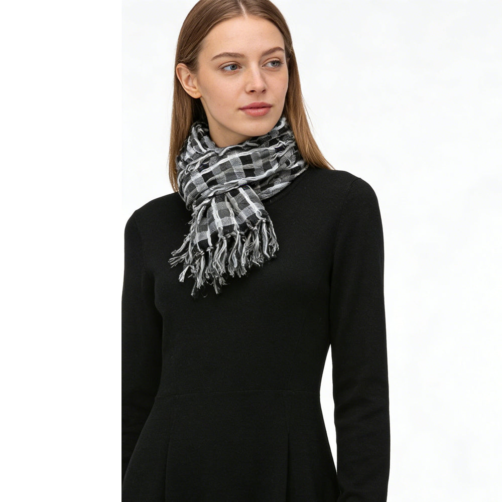 2pcs Grey Leopard Printed Square Scarf